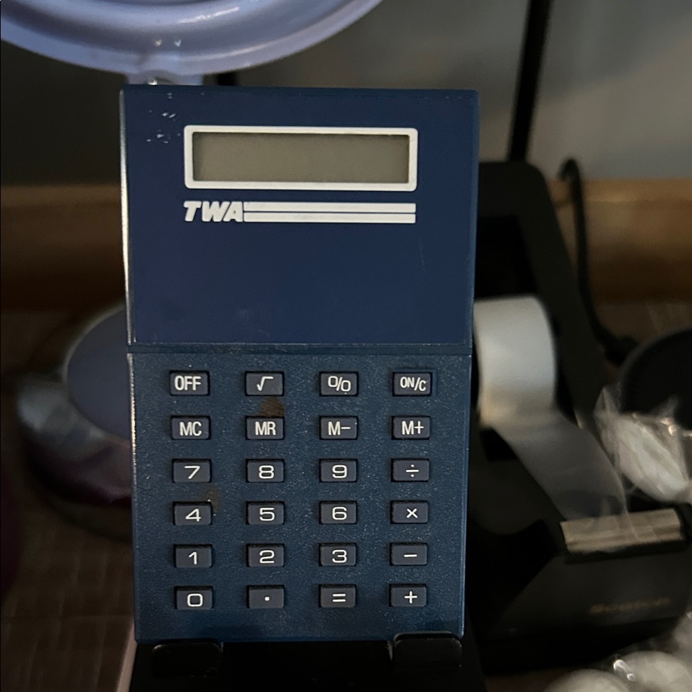 TWA Mini Blue Calculator